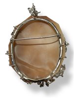 Brooch Mandile 1922 Woman Cammei  in Silver Conchiglia 2MSPC26 - 2MSPC26
